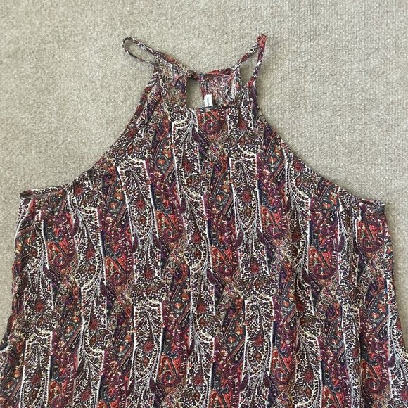 American Eagle Tank Top Womens Small Floral Tunic Pockets Casual Flowy Boho - Picture 2 of 9